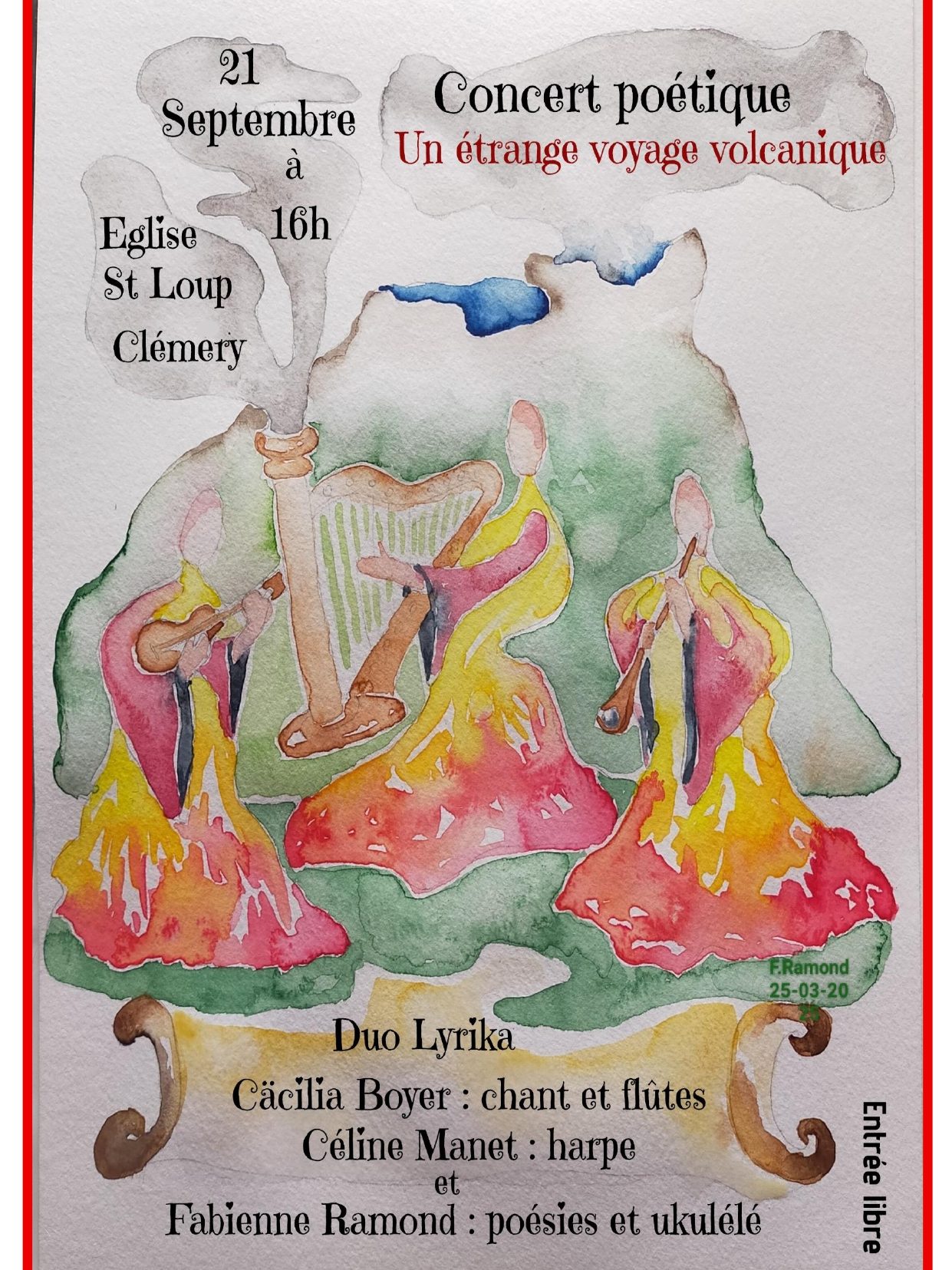 Affiche de l'évènement Concert poétique : un étrange voyage volcanique