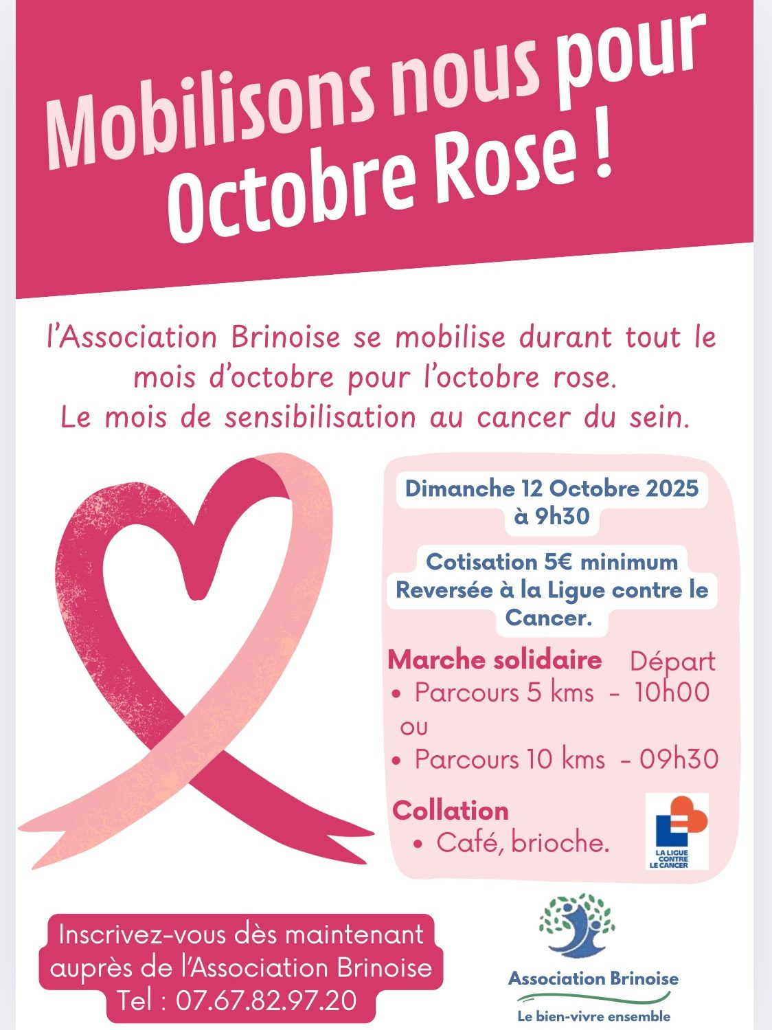 Affiche de l'évènement Octobre Rose - Marche Solidaire