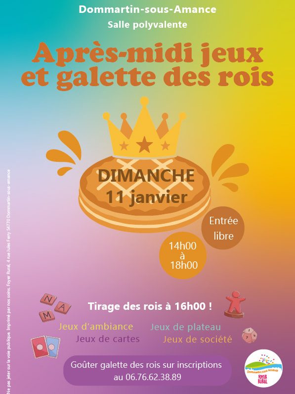 Affiche de l'évènement Après-midi jeux et galettes des rois