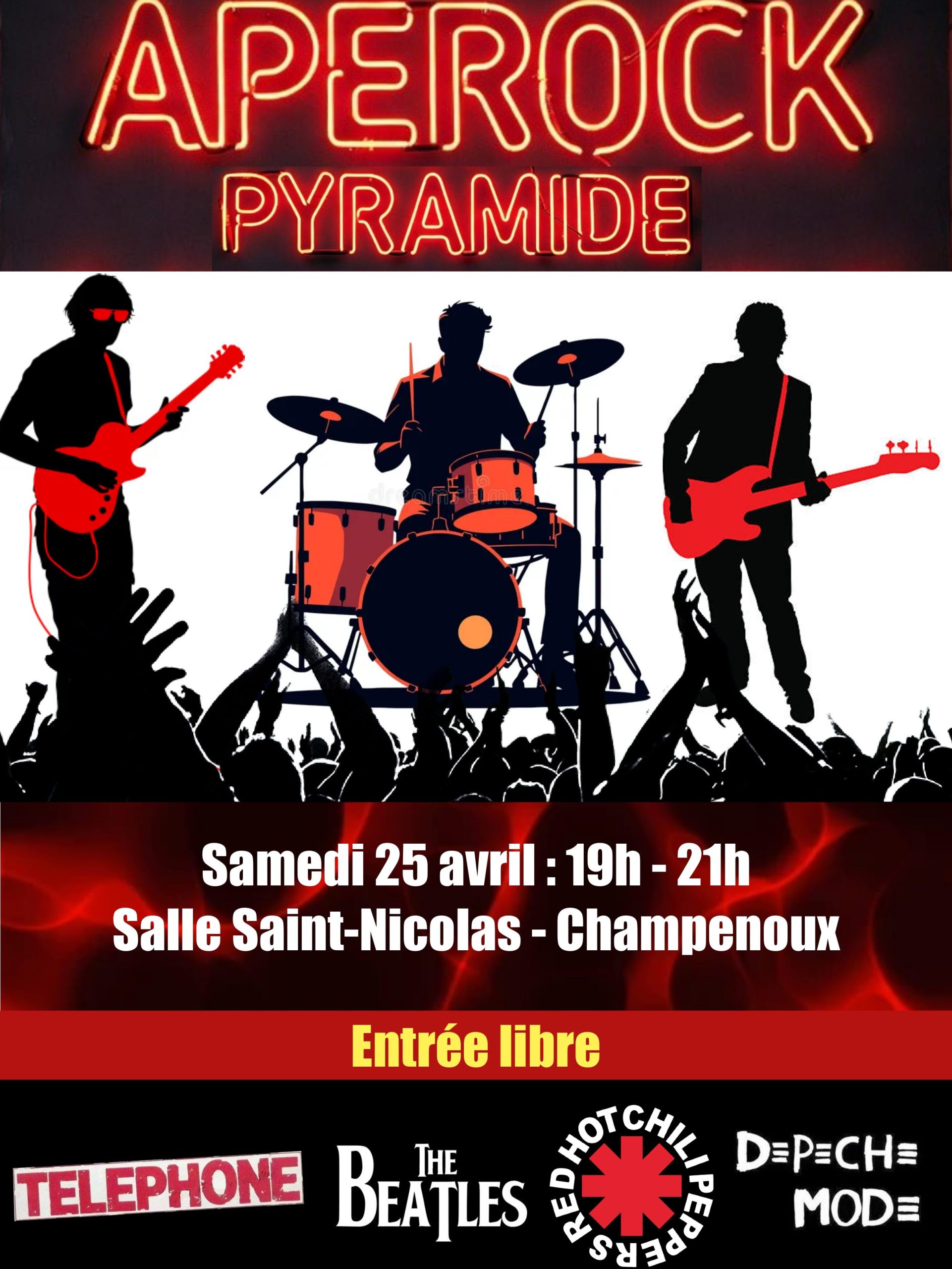 Affiche de l'évènement CONCERT APEROCK GROUPE PYRAMIDE