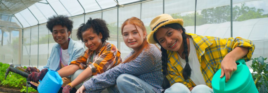 modern farmer on his mechanized farm